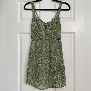 Abercrombie Button-Through Ruched Mini Dress
